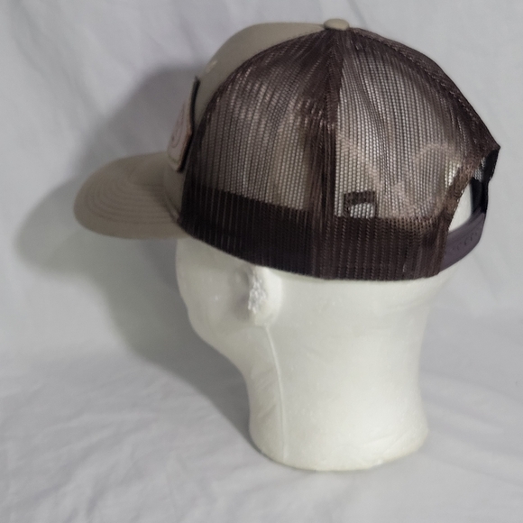 Men's Port Authority Leather Patch Trucker Snapback Workwear Hat Equestrian - Picture 7 of 16